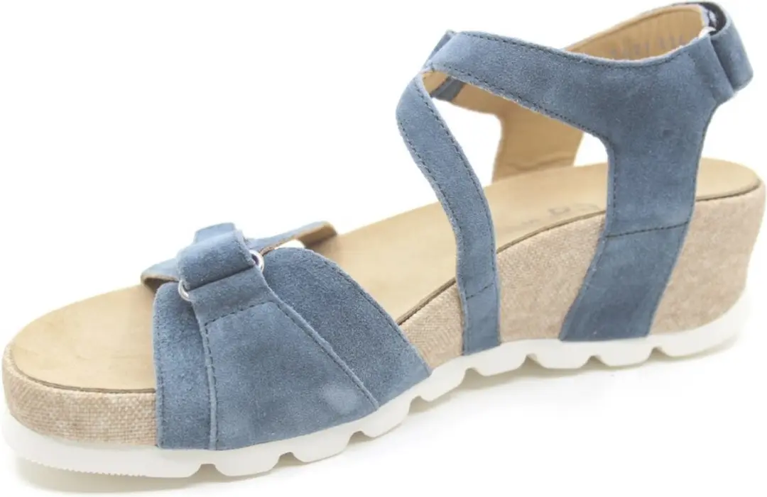 Durea 7421 Dames Sandalen - 39 - Jeansblauw