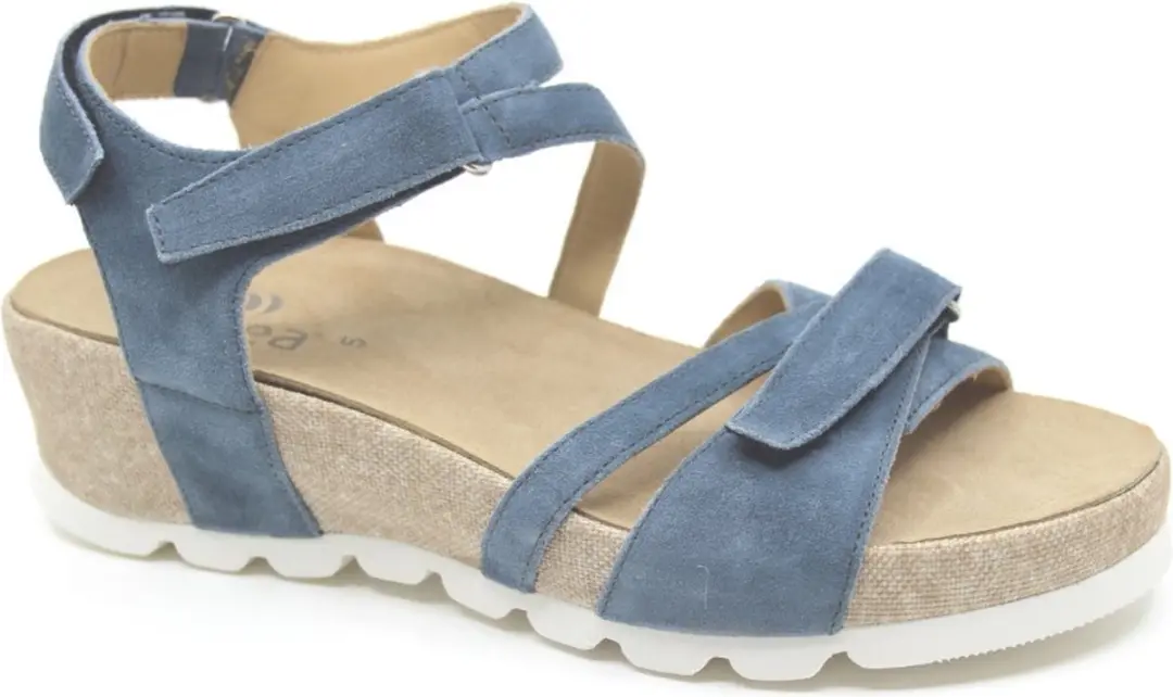 Durea 7421 Dames Sandalen - 39 - Jeansblauw