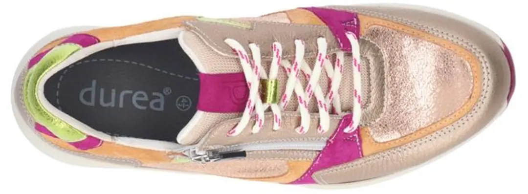 Durea Leer Combinatie Veterschoen 21941/2 - 40 - Multicolor