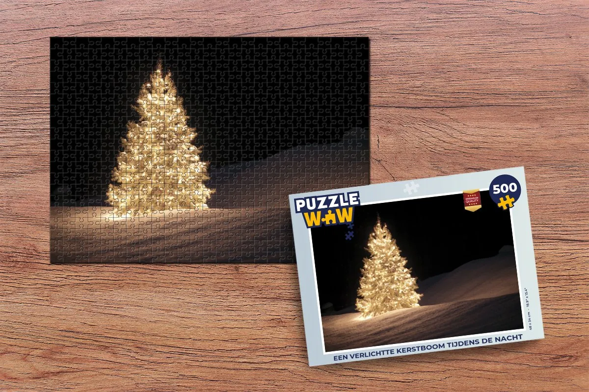 PuzzleWow Kerstboom Puzzel 500 Stuks - Multicolor