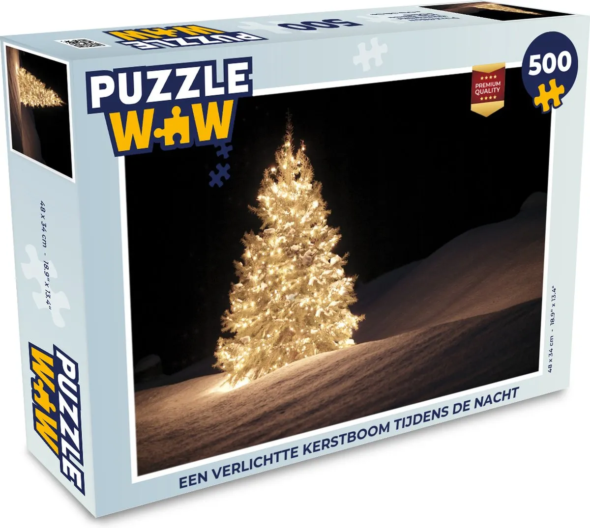 PuzzleWow Kerstboom Puzzel 500 Stuks - Multicolor