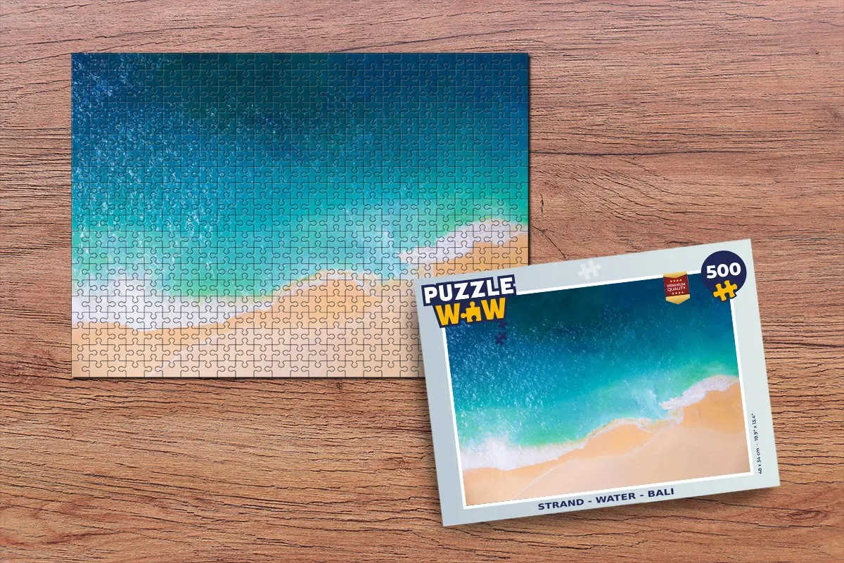 PuzzleWow Strand Bali Legpuzzel 500 Stuks - Multicolor