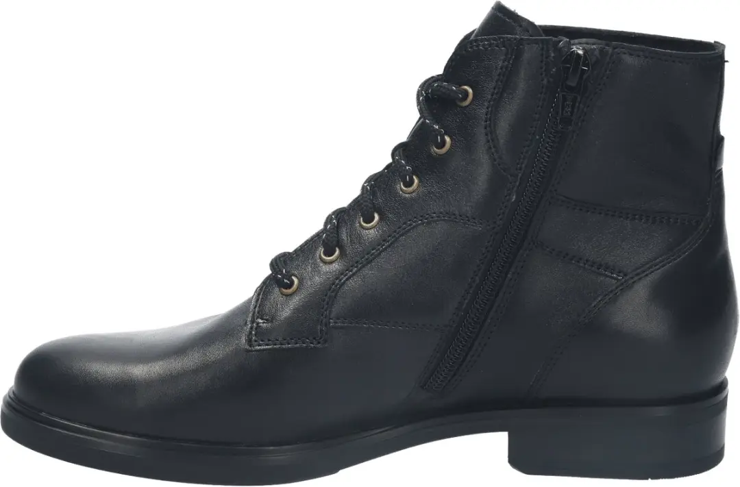 Durea Dames Veterboot 9832-2183 - Wijdte K - Zwart Leer - Maat 43