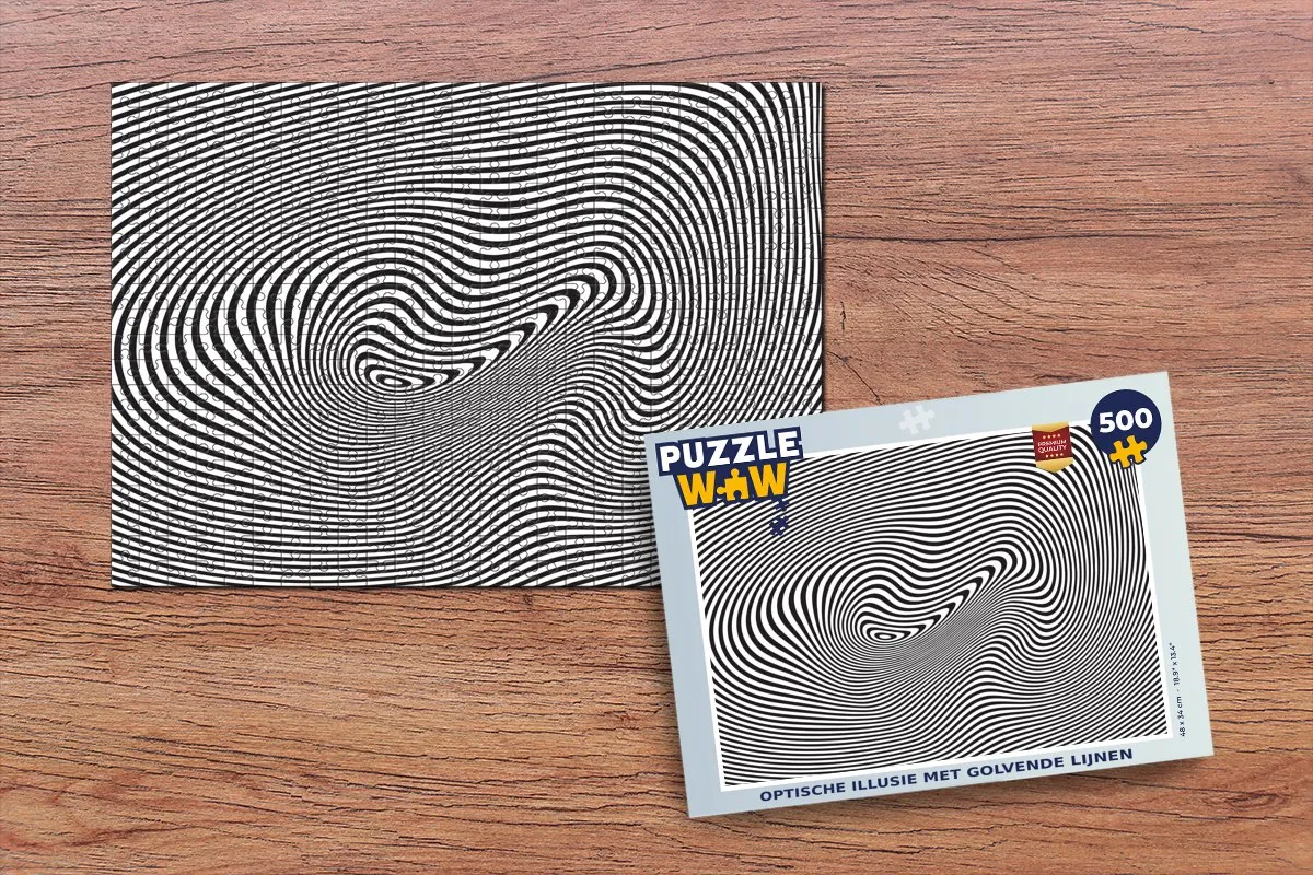 PuzzleWow Legpuzzel Optische Illusie 500 Stuks - Multicolor