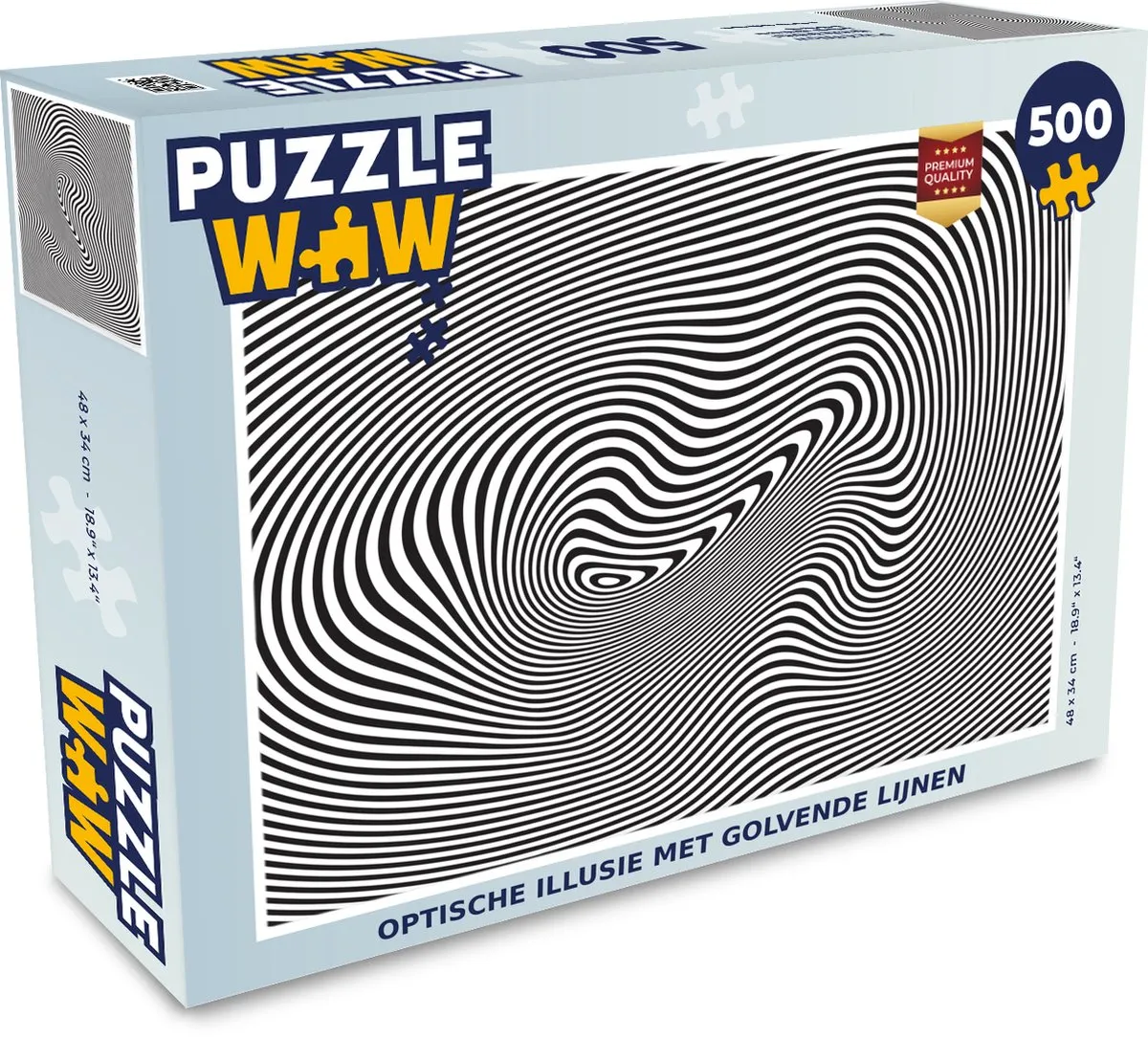 PuzzleWow Legpuzzel Optische Illusie 500 Stuks - Multicolor