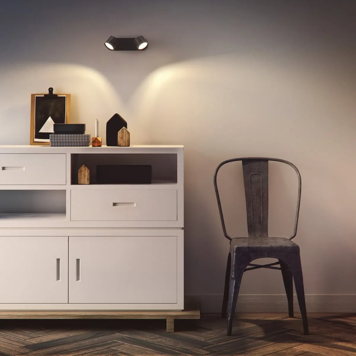 Philips Star 2-lichts Opbouwspot - Zwart