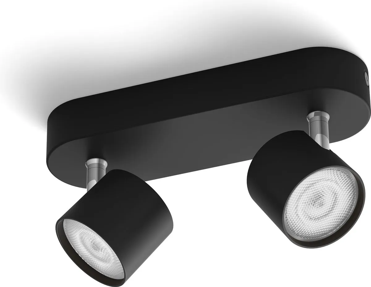 Philips Star 2-lichts Opbouwspot - Zwart