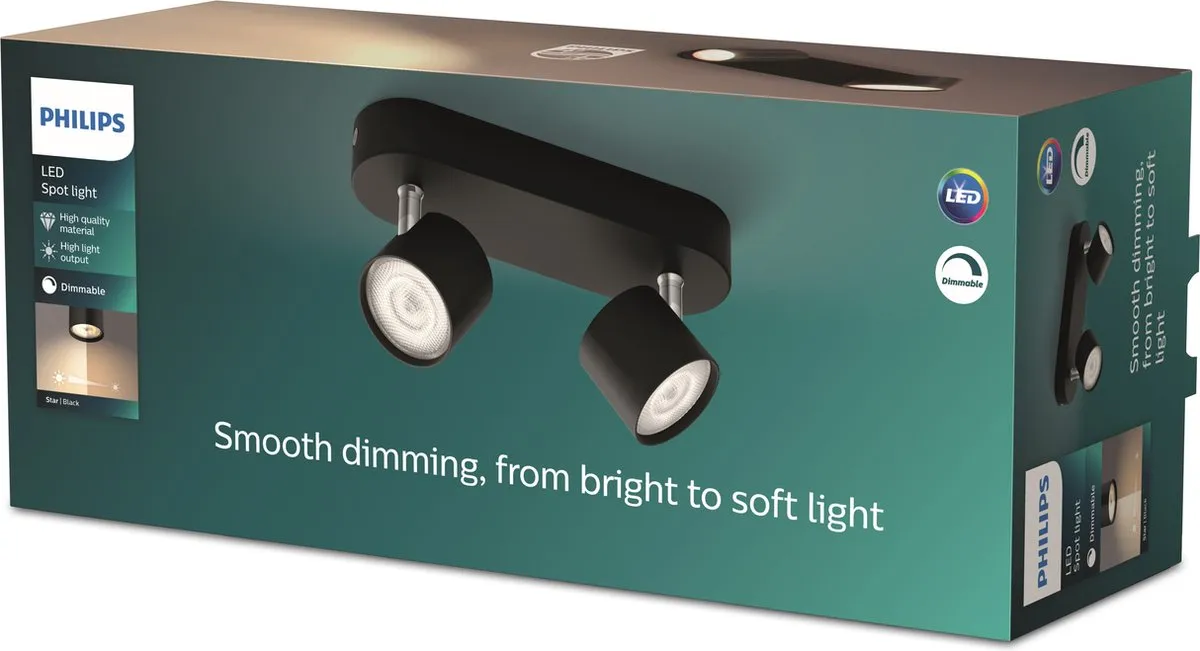 Philips Star 2-lichts Opbouwspot