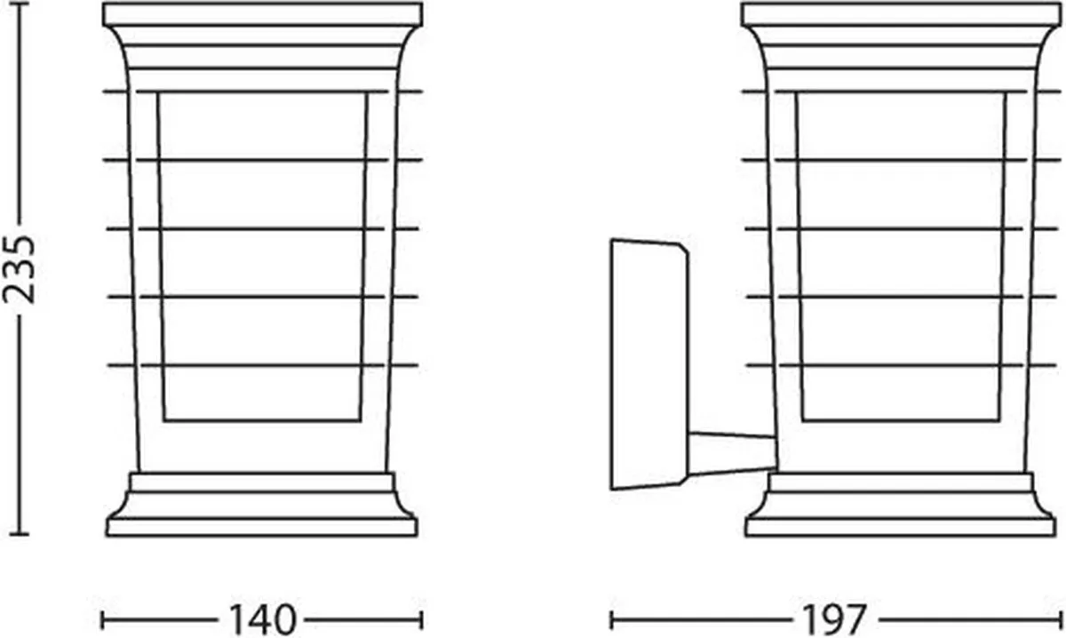 Philips Patio Muurlamp - Zwart
