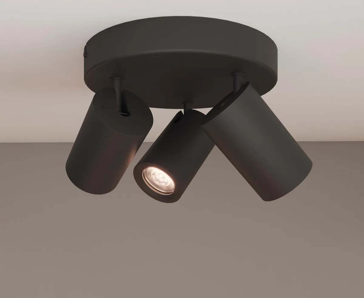 LEDVION Plafondspot 3-lichts Zwart - 3W 2700K GU10