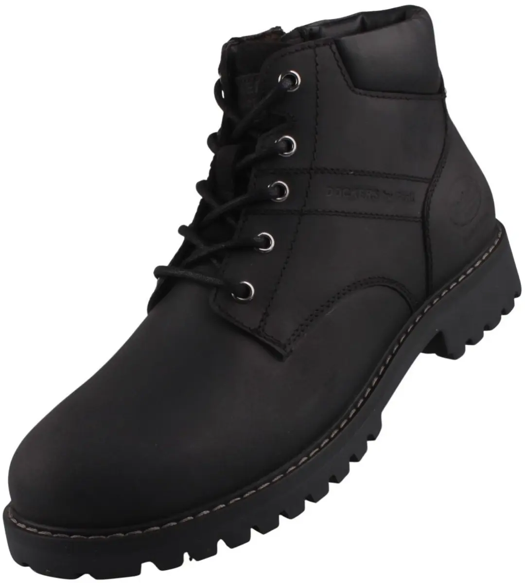 Dockers heren leren enkellaarzen, zwart 57IR002-402100