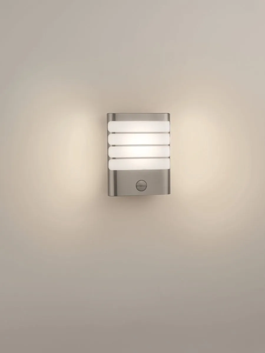 Philips Raccoon buitenwandlamp - met sensor - 1-lichts - RVS