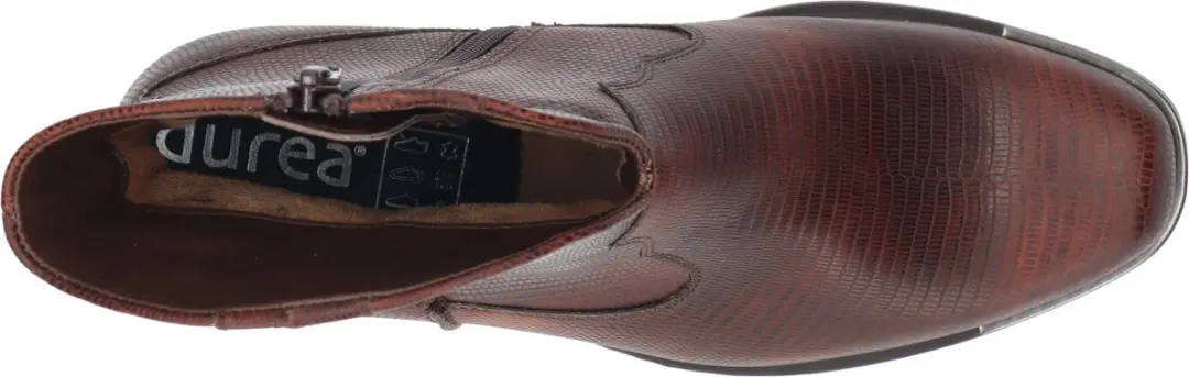 Durea 9753 Dames Enkellaars - Cognac - Maat 38