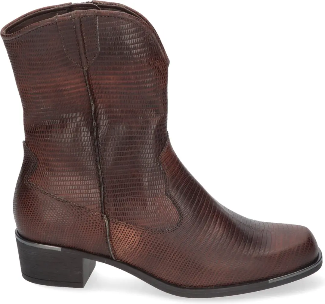Durea 9753 Dames Enkellaars - Cognac - Maat 38