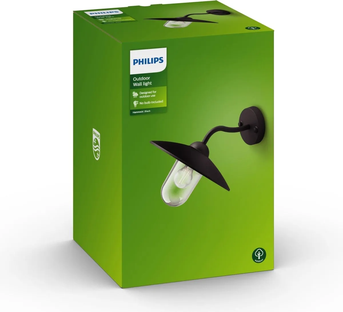 Philips LED Hammock Buitenwandlamp - Zwart
