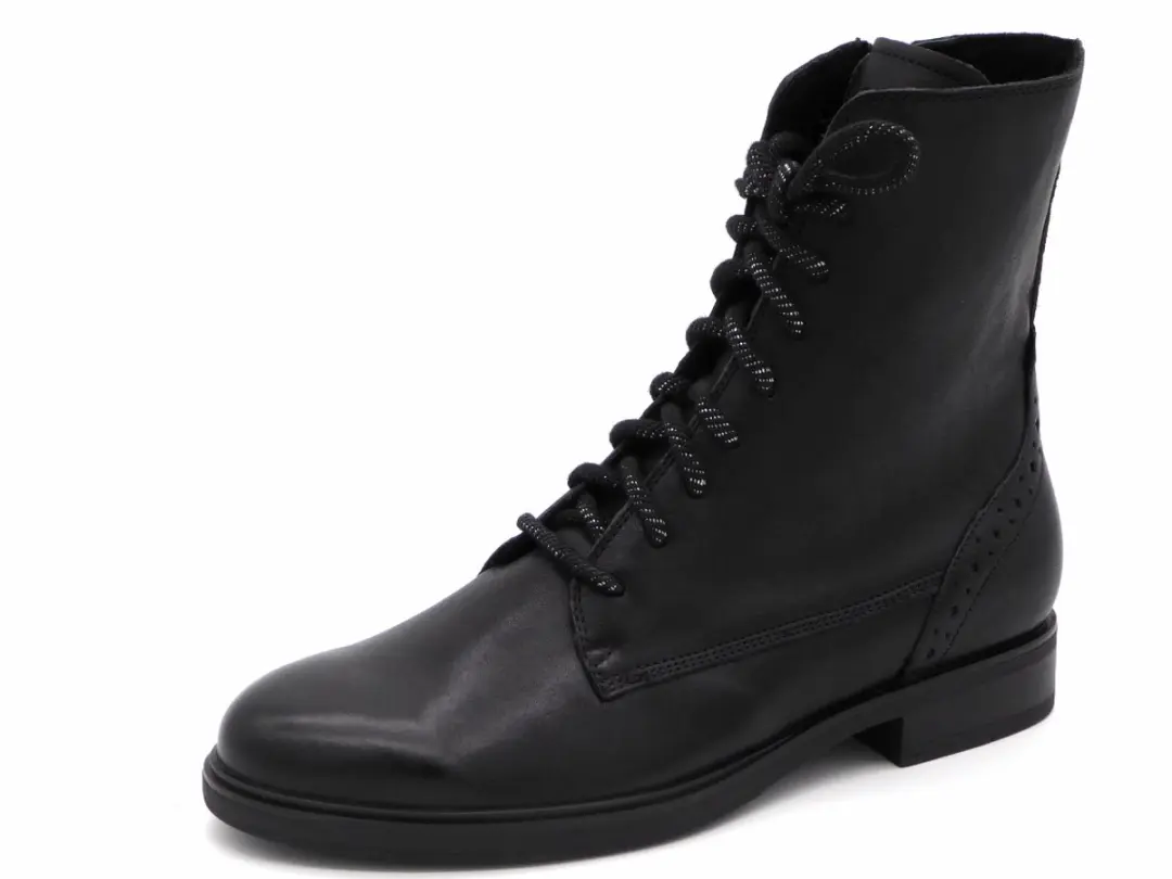 Durea Dames Veterboot 9826-835-1898 - Zwart - Maat 38.5