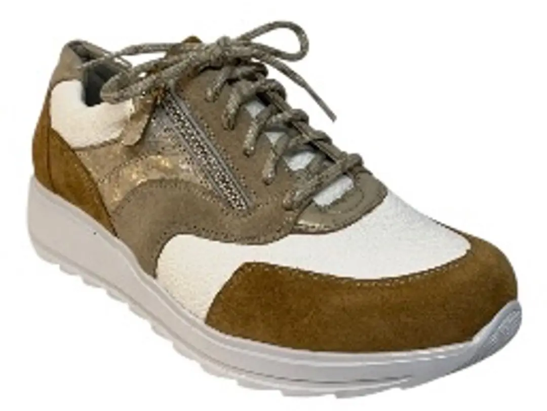 Durea Suede Combi VTR 22151 Ritslaars - 38 - Beige/Wit