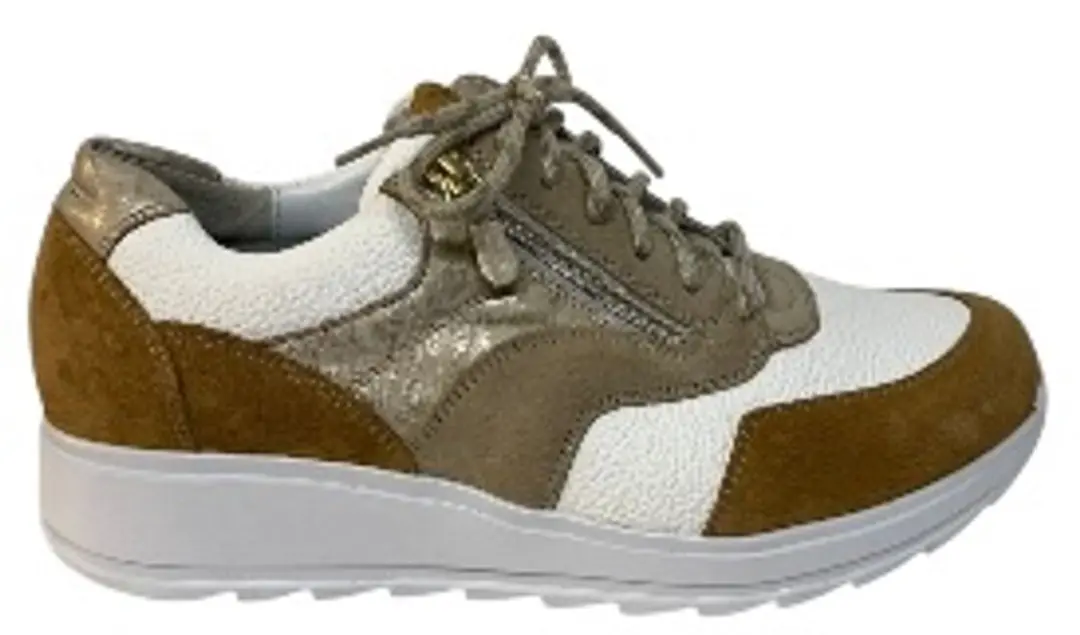 Durea Suede Combi VTR 22151 Ritslaars - 38 - Beige/Wit