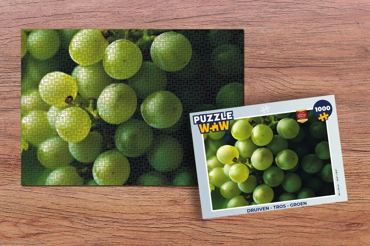 PuzzleWow Druiven Legpuzzel 1000 Stuks - Groen