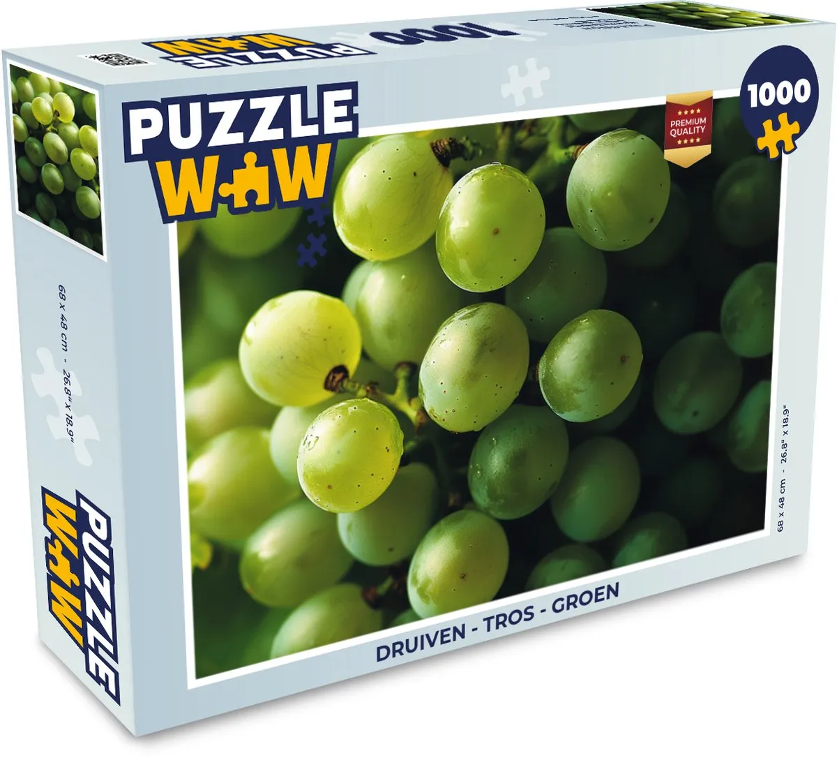 PuzzleWow Druiven Legpuzzel 1000 Stuks - Groen