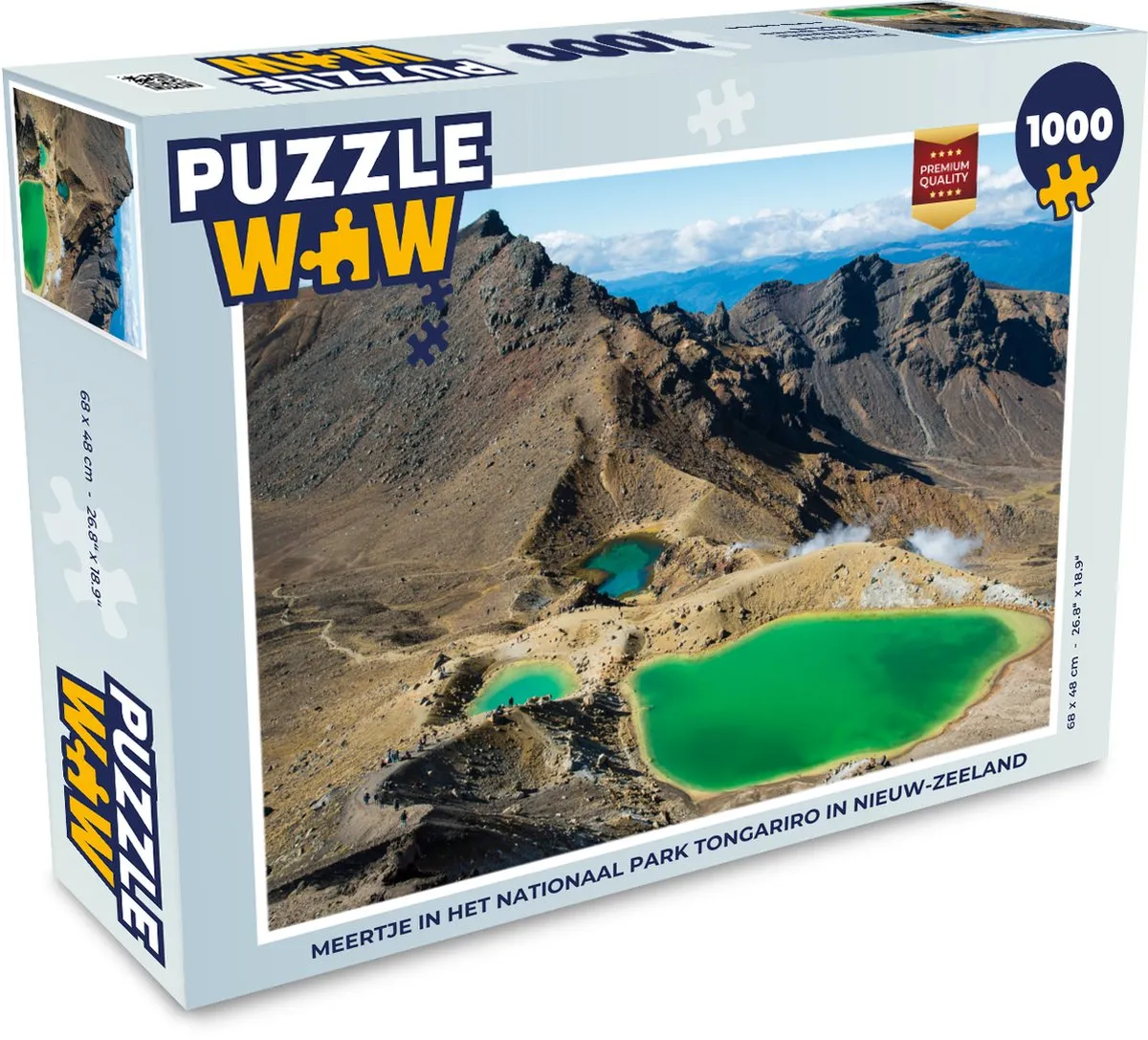 PuzzleWow Legpuzzel Tongariro Nationaal Park 1000 Stuks - Multicolor