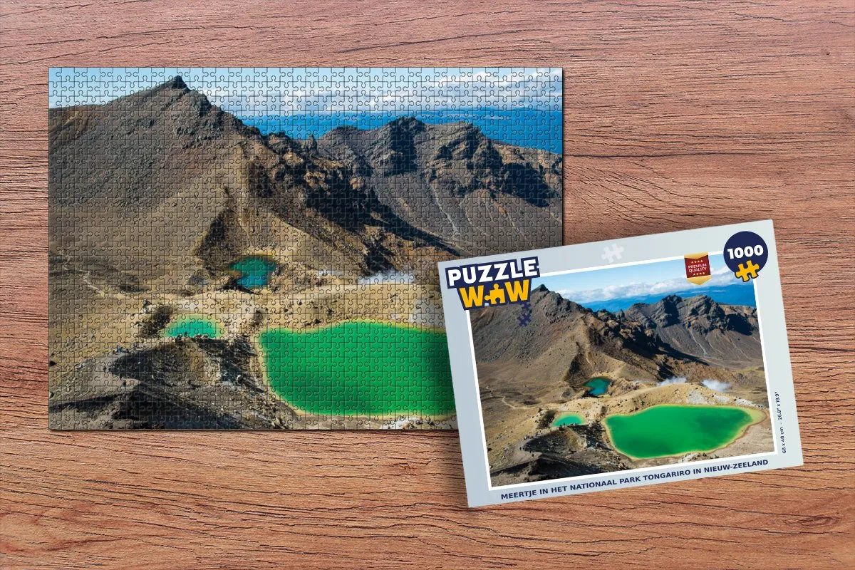 PuzzleWow Legpuzzel Tongariro Nationaal Park 1000 Stuks - Multicolor