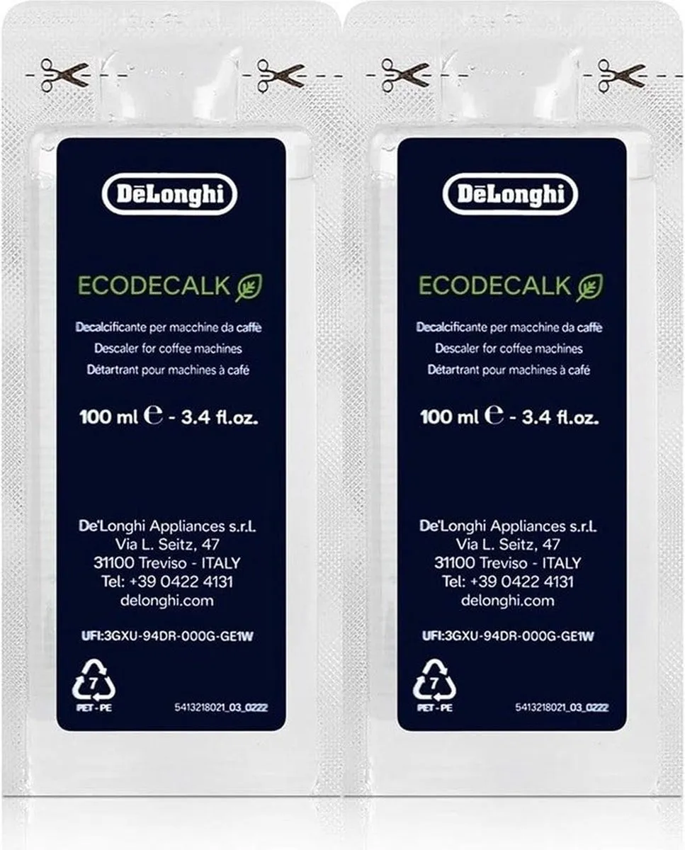 De'Longhi EcoDecalk Ontkalker DLSC200 - 4 Stuks (2x2)