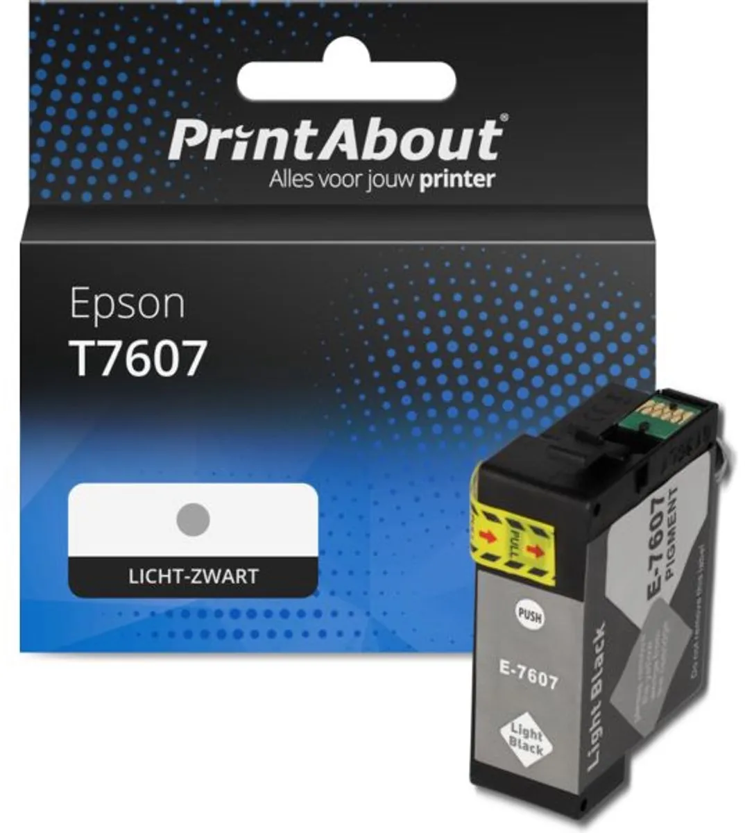 PrintAbout Epson T7607-PA Inktcartridge Lichtzwart 29.5ml