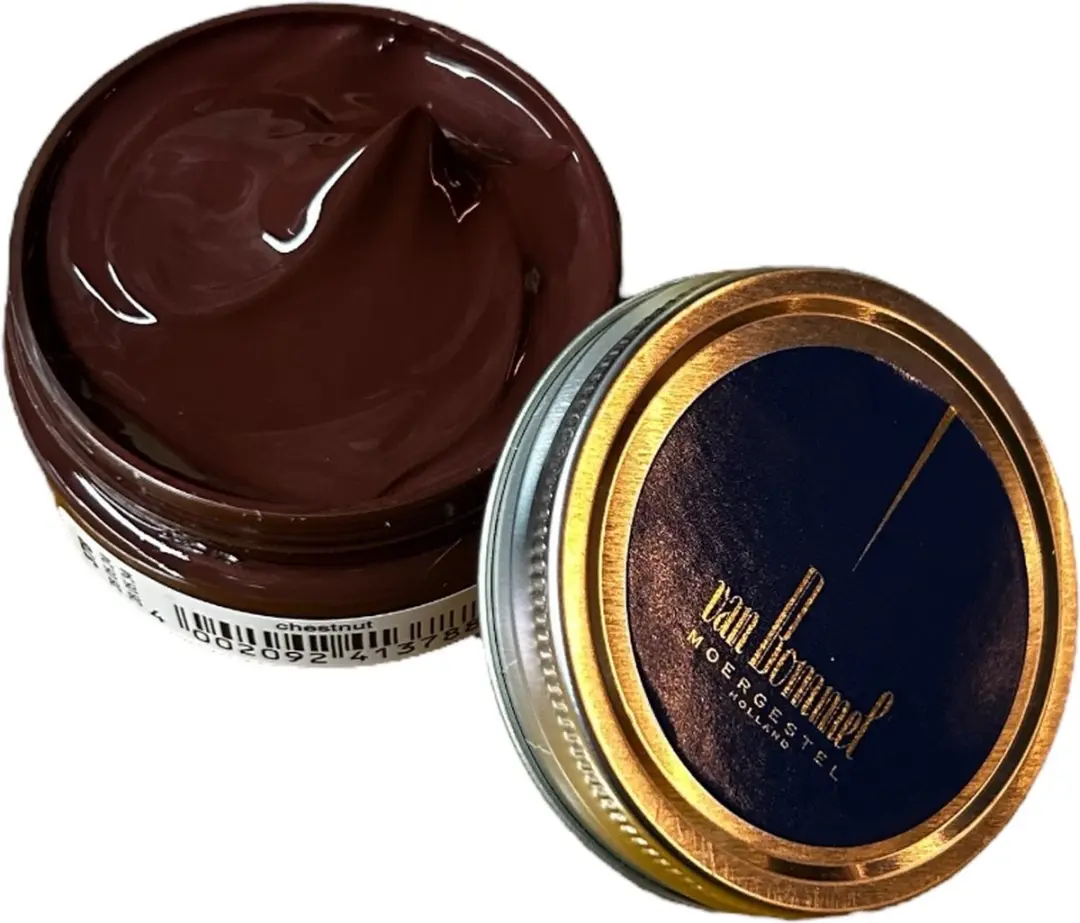 Van Bommel Shoecream 60ml potje luxe kwaliteit schoen poets kleur 378 kastanje