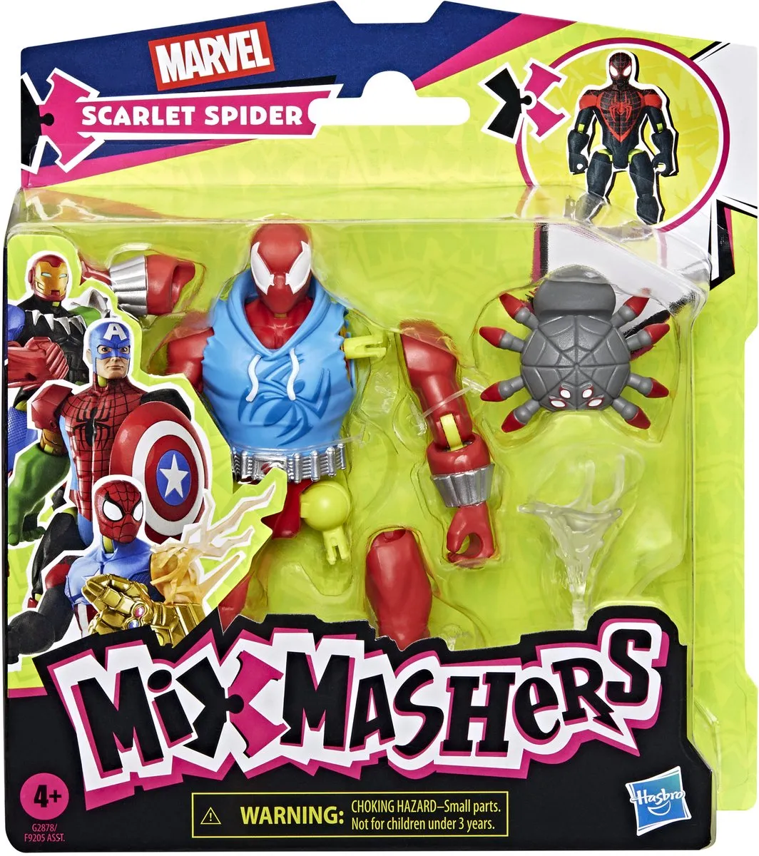 Marvel Scarlet Spider Mix-and-Match Actiefiguur - Blauw/Grijs/Rood