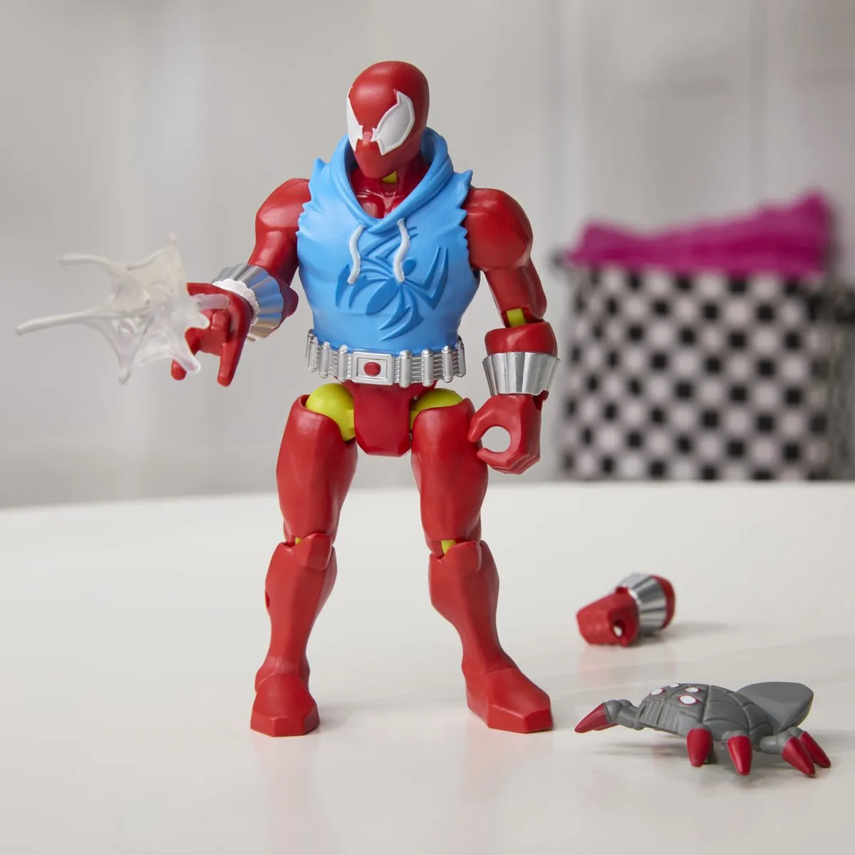 Marvel Scarlet Spider Mix-and-Match Actiefiguur - Blauw/Grijs/Rood - afbeelding 6 van 6