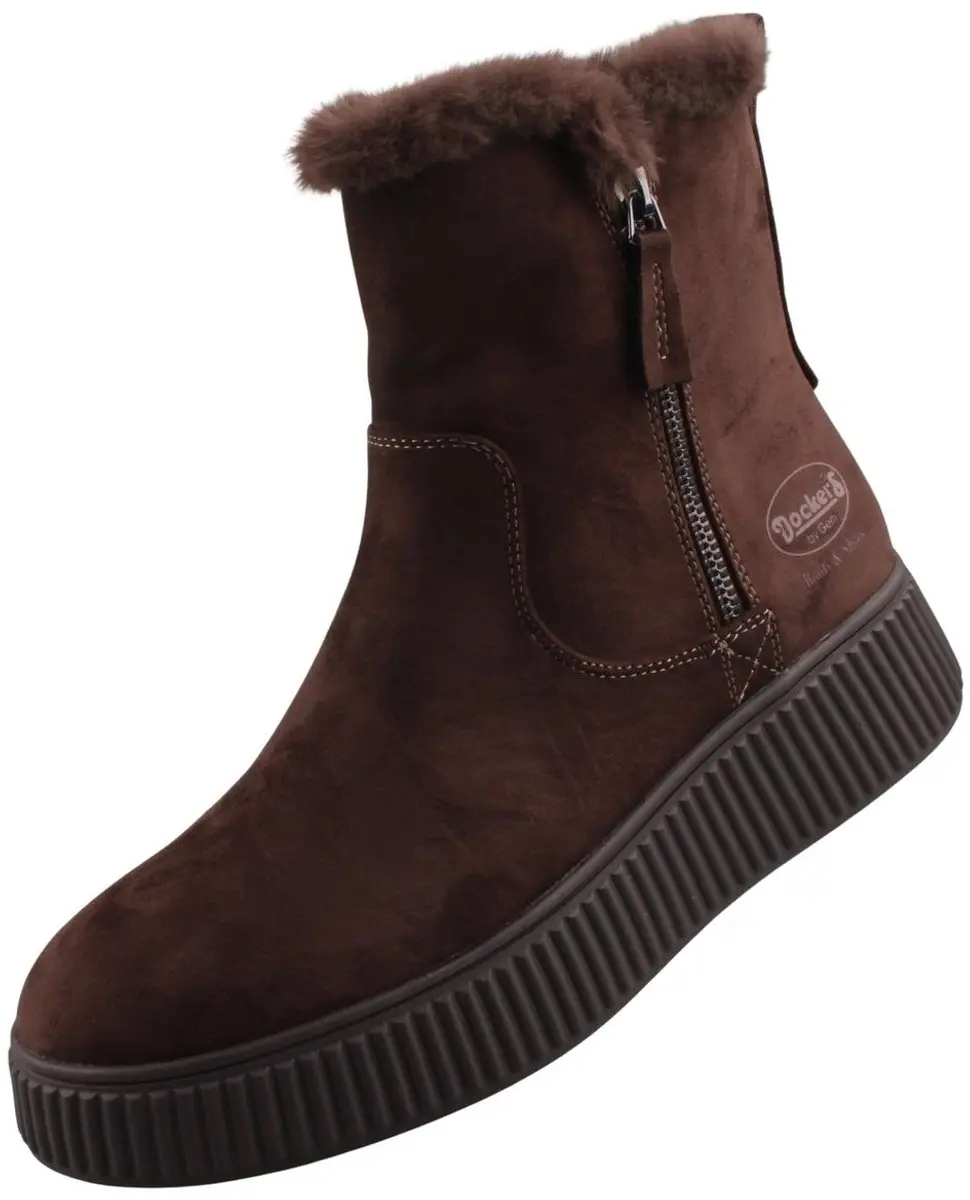 Dockers dames enkellaarsjes donkerbruin 55KJ303-770300