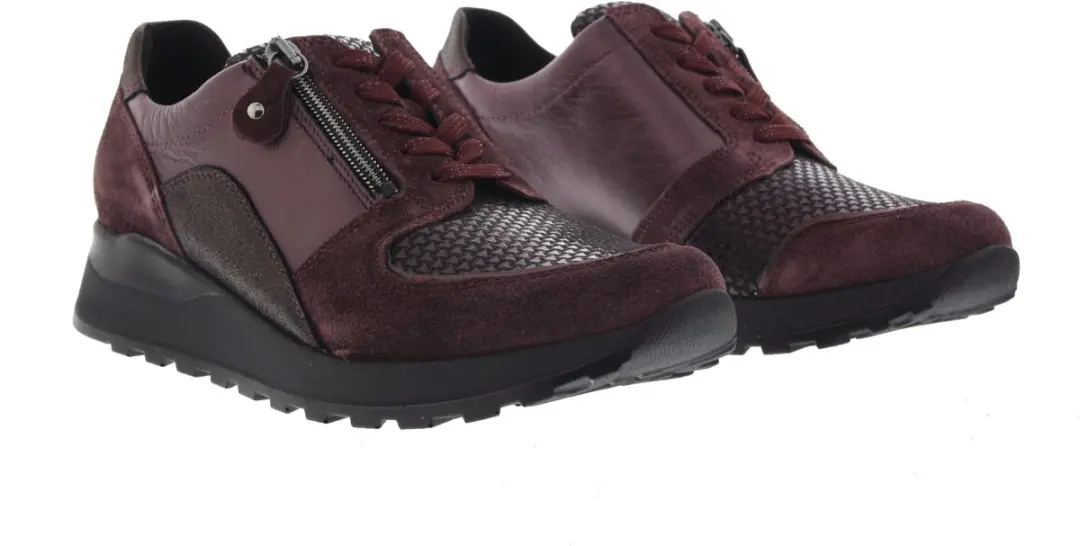 Wäldlaufer Hiroko H64007 Dames Sneakers - Bordeaux - afbeelding 3 van 4