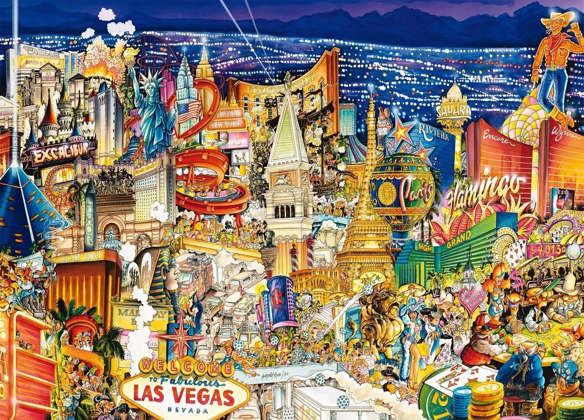 Jumbo Las Vegas Puzzel 1000 Stukjes - 68x49cm - Multi
