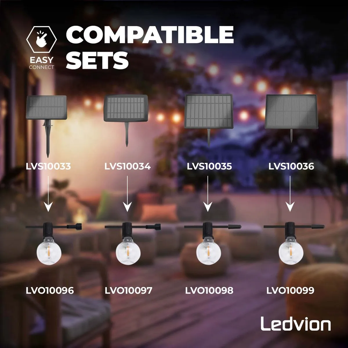 LEDVION Solar LED Paneel 10W 30x30cm - IP44