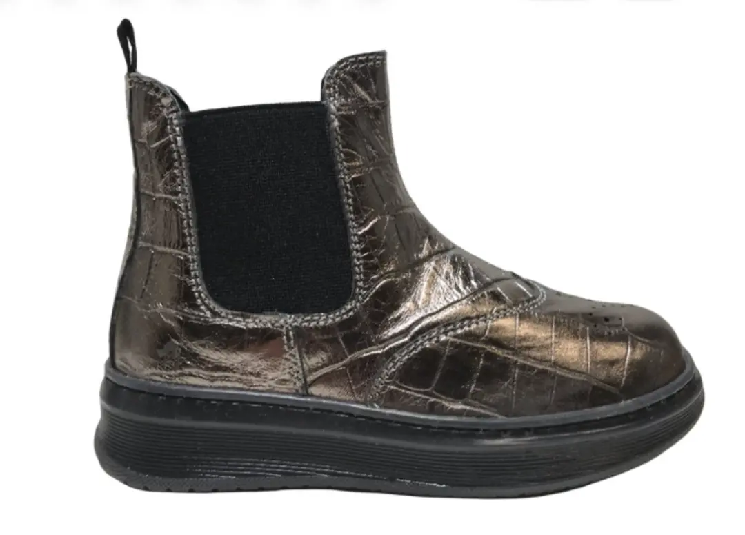 Naturino elastiek croco lederen chelsea laarsjes Sedna Pewter mt 29