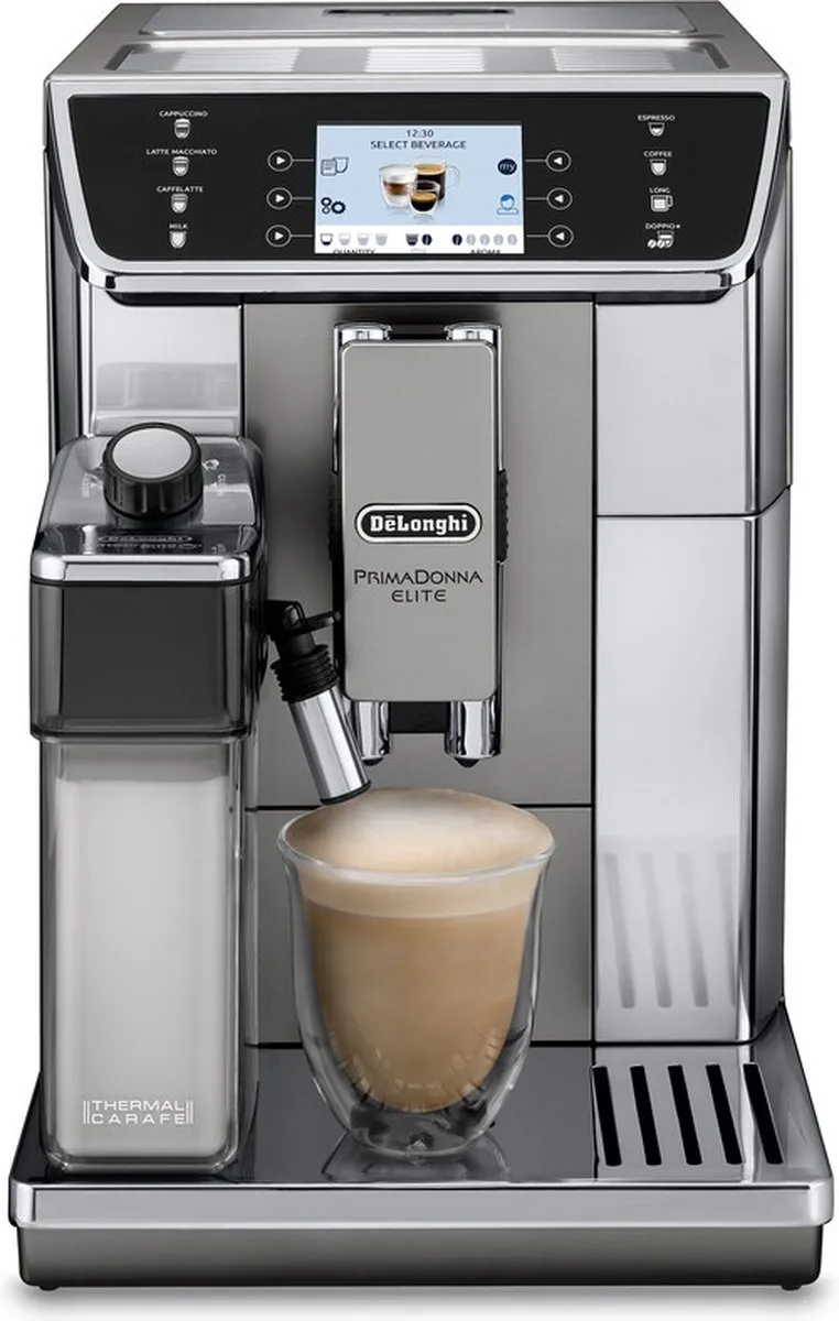 De'Longhi PrimaDonna ECAM650.55.MS Espressomachine - 2 Kopjes - Zilver/Zwart