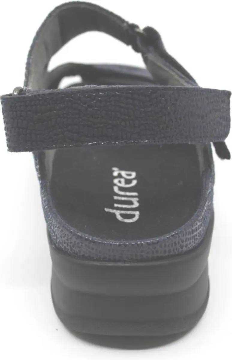 Durea 7408 Blauwe Extra Brede Sandalen - Maat 38