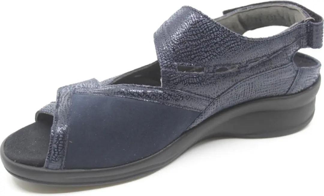 Durea 7408 Blauwe Extra Brede Sandalen - Maat 38