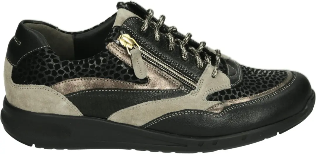 Durea 6306 K Lage Sneakers - Zwart - Maat 40.5