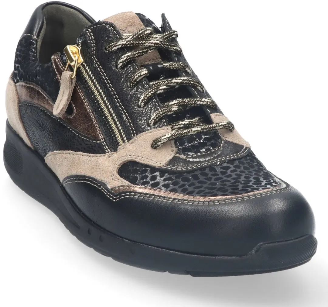 Durea 6306 K Lage Sneakers - Zwart - Maat 40.5