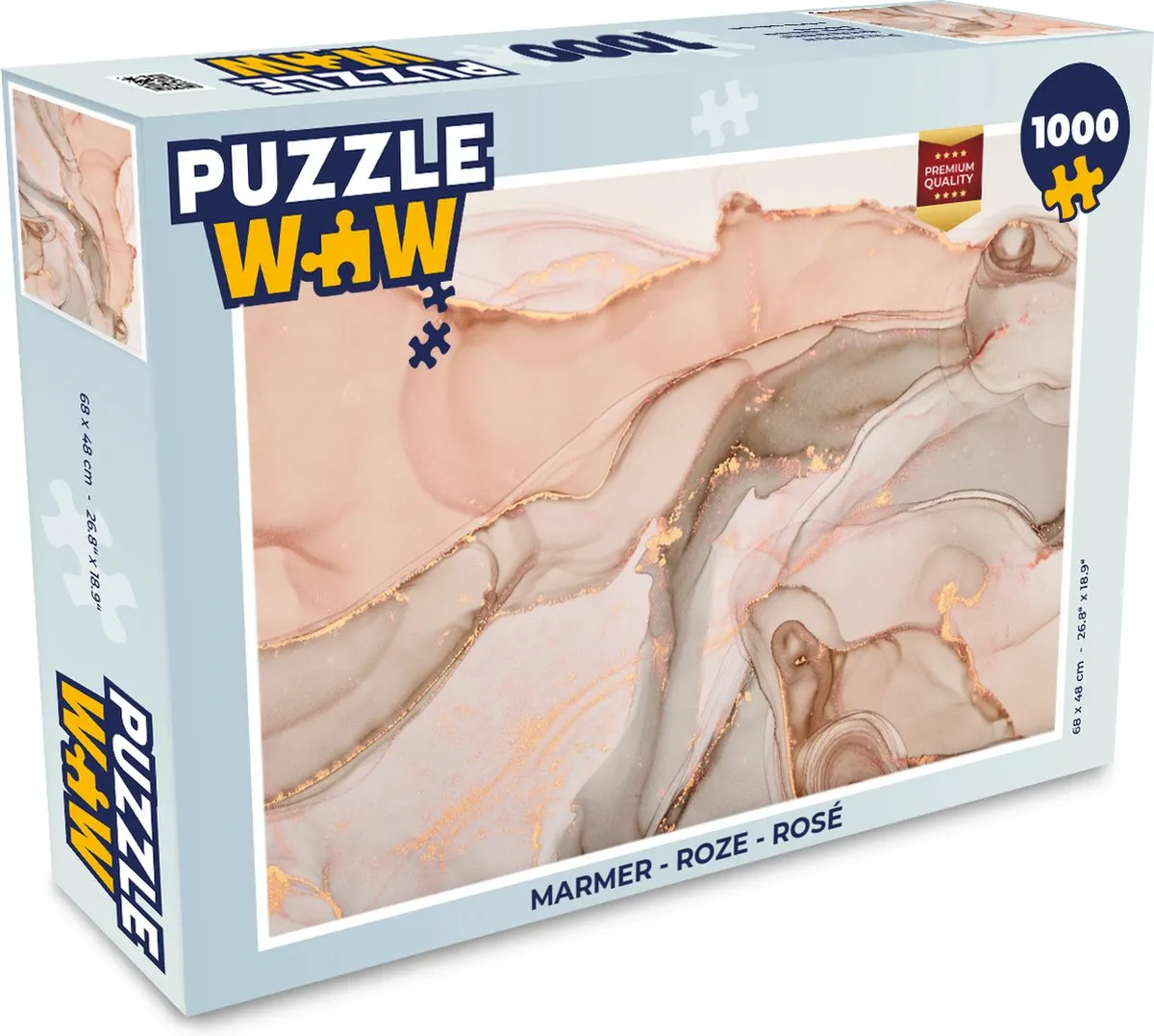 PuzzleWow Marmer Legpuzzel 1000 Stuks - Multicolor