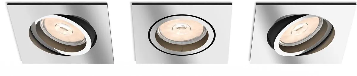 Philips Donegal Inbouwspot 3 Stuks - Chroom