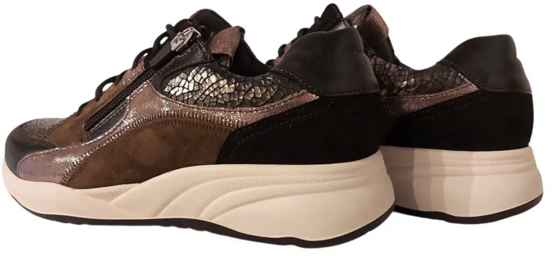 Durea Sneaker 6318 608 2266 - Zwart/Gunmetal/Olive - Wijdte K