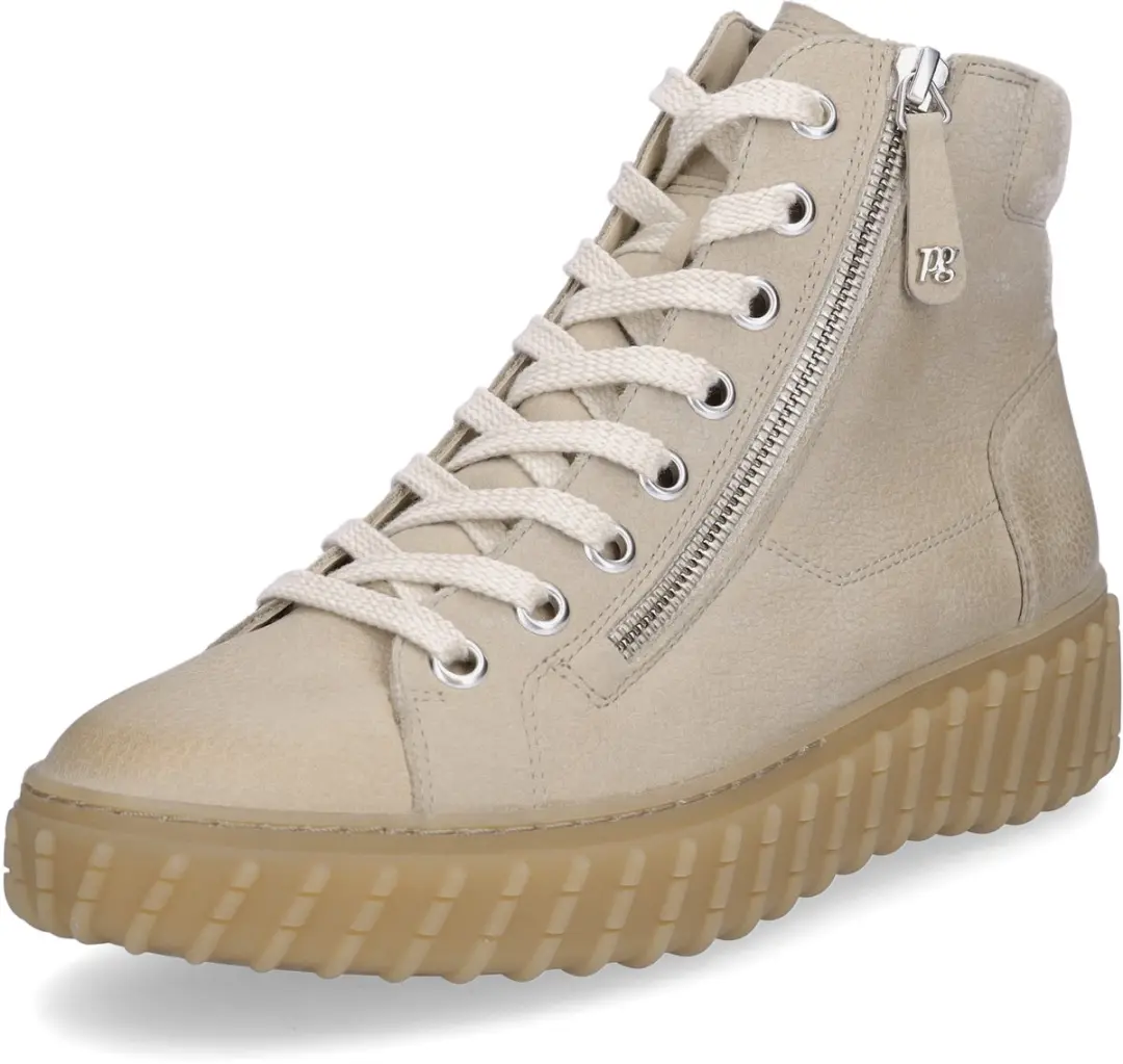Paul Green dames hoge sneakers beige