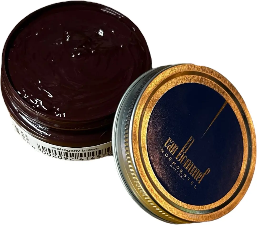 Van Bommel Shoecream 60ml potje luxe kwaliteit schoen poets kleur 457 mahonie