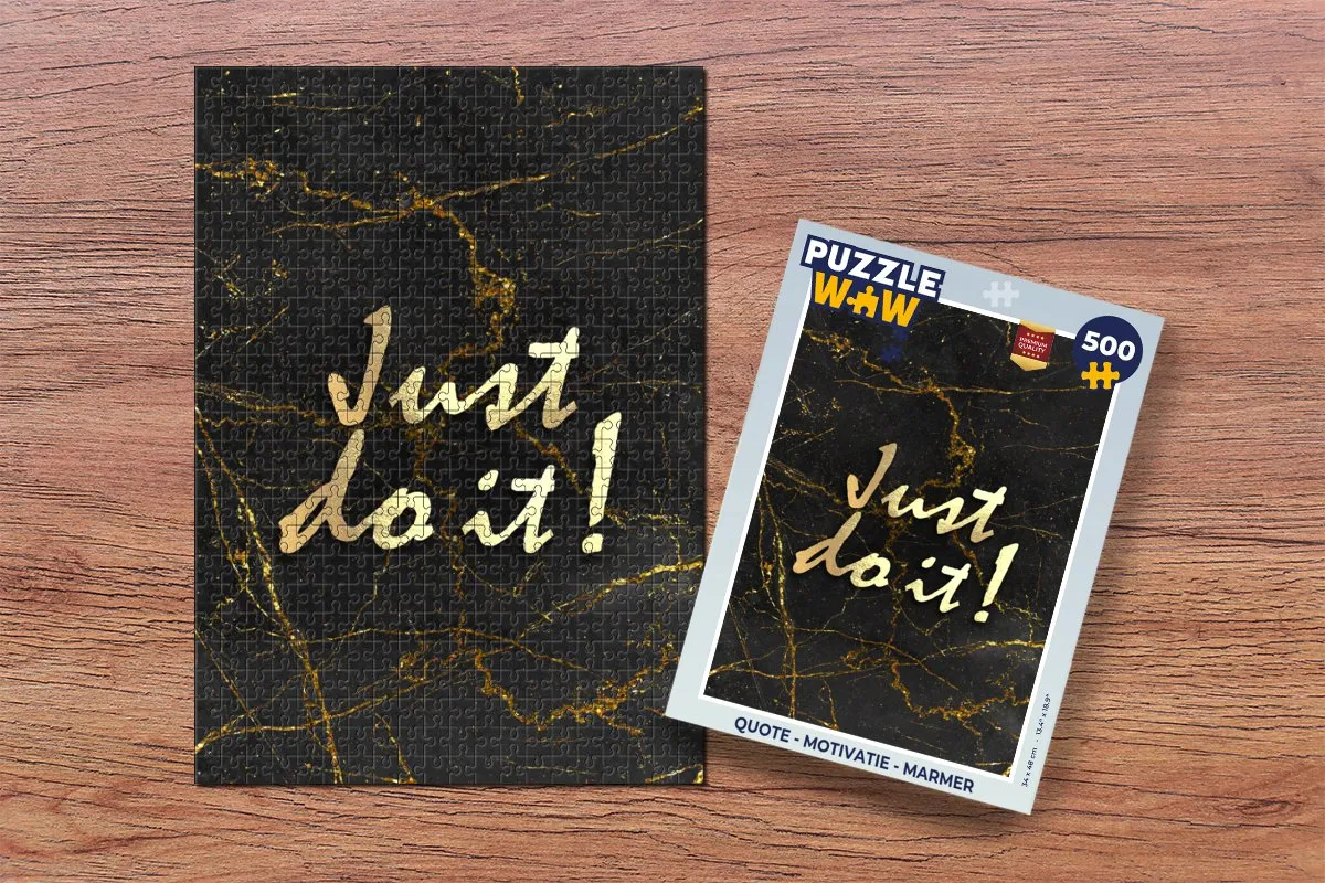 PuzzleWow Quote Motivatie Legpuzzel 500 Stuks - Marmerprint