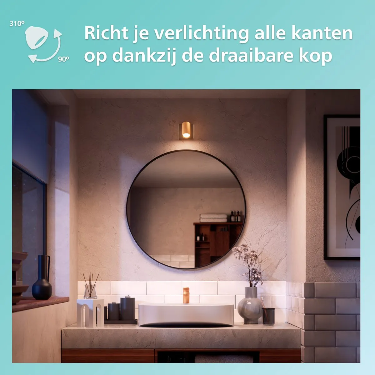Philips Idris Spot Plafondspot 5W - Messing - IP44