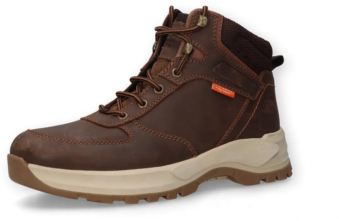 Dockers by Gerli herenleren enkellaarsjes 53KL003-400360 donkerbruin