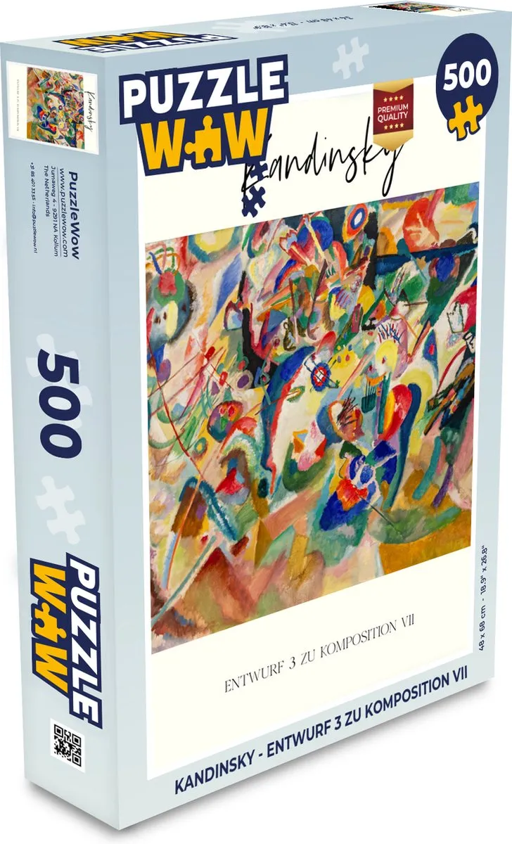 PuzzleWow Kandinsky Entwurf 3 zu Komposition VII Legpuzzel 500 Stuks